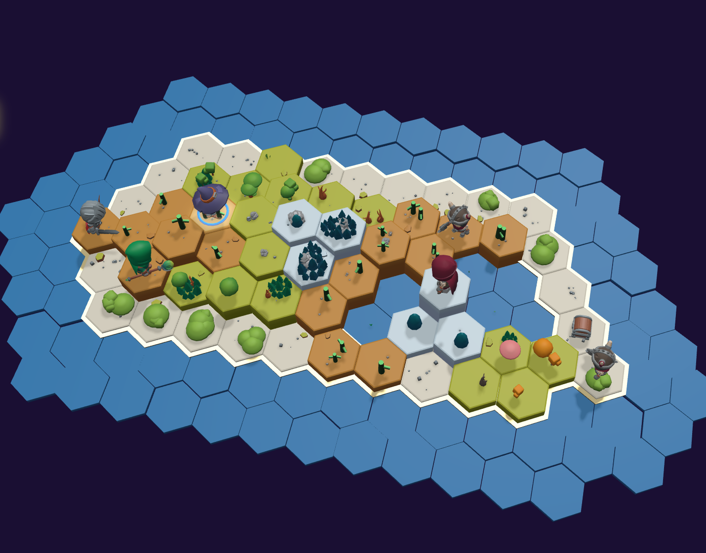 Hex battlefield map