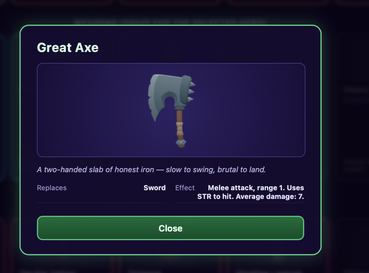 Weapon detail, Great Axe