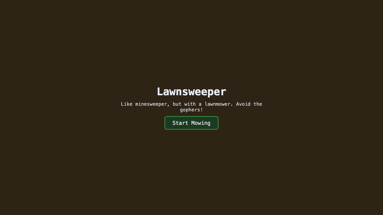 Lawnsweeper title screen