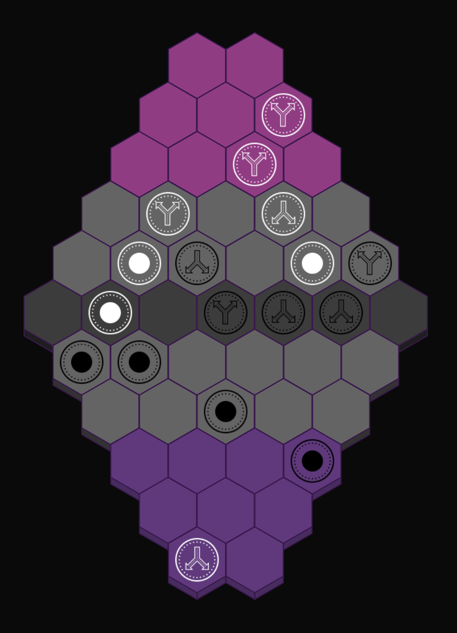 Diamond hex board close-up