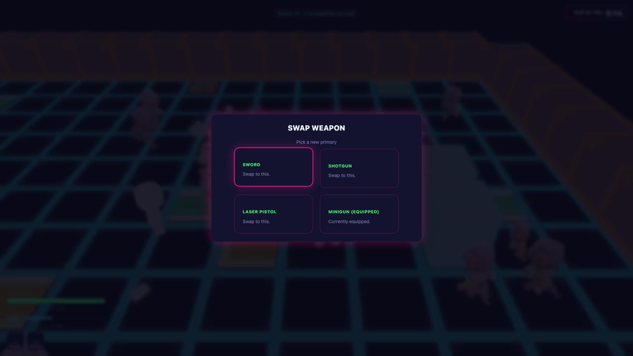 Swap Weapon menu